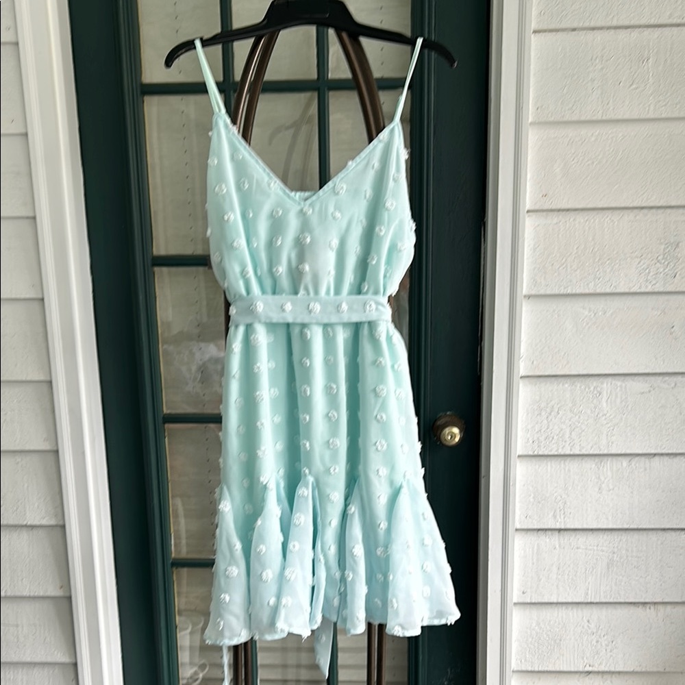 Vestique Mint Green Dress with Spaghetti Straps